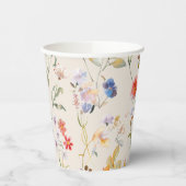 Boho Colorful Wasserfarbe Wilde Blume Pappbecher (Links)