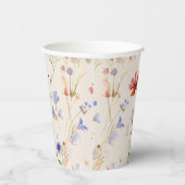 Boho Colorful Wasserfarbe Wilde Blume Pappbecher (Rechts)