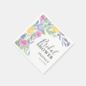 Boho Colorful Watercolor Brautparty Serviette (Ecke)