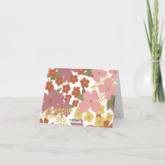 Boho Colorful Wildblume Vielen Dank Dankeskarte
