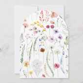 Boho Colorful Wildblumen Arch Save the Date Einladung (Rückseite)