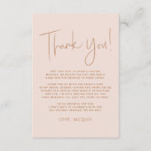 Boho Colors Brunch & Bubbly Brautparty Dankeskarte (Vorderseite)