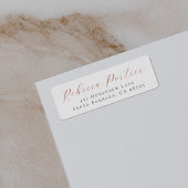 Boho Colors Elegantes Script Einfache Rücksendeadr