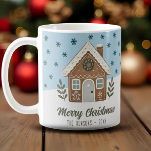 Boho Cookie House Snowflakes Familie Kaffeetasse
