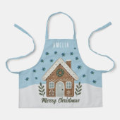 Boho Cookie House Snowflakes Familie Kleine Christ Schürze (Vorderseite)