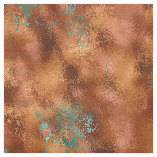 Boho Copper Aquamarin Chic Stoff (Muster)