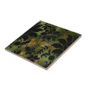 Boho Copper Black Green Floral Fliese (Seite)