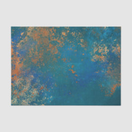 Boho Copper Blue Grunge Seidenpapier