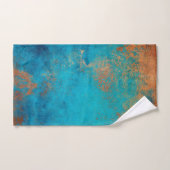 Boho Copper Blue Rustic Handtuch (Handtuch)