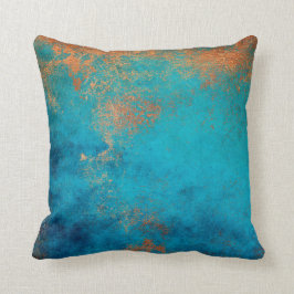 Boho Copper Blue Rustic Kissen
