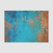 Boho Copper Blue Rustic Seidenpapier (Vorderseite)