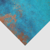 Boho Copper Blue Rustic Seidenpapier (Ausschnitt)