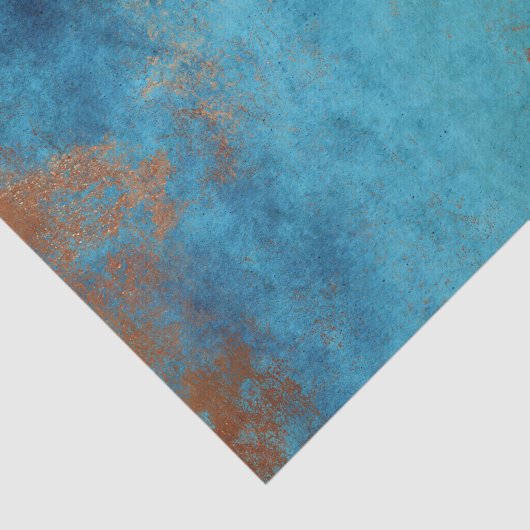 Boho Copper Blue Rustic Seidenpapier (Ausschnitt)