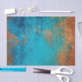 Boho Copper Blue Rustic Seidenpapier (Handwerk)