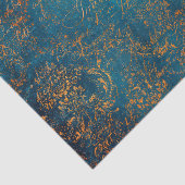 Boho Copper Blue Script Handwriting Grunge Seidenpapier (Ausschnitt)