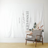 Boho Copper Pampas & Floral Brautparty oder Party Wandteppich (Beispiel (Horizontal))