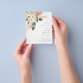 Boho Copper Pampas Floral Graduation Party Flyer (Gruppe)