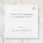 Boho Copper Pampas Grass & Beige Floral Gefälteste Geschenkanhänger (Rückseite)