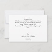 Boho Copper Pampas Grass Floral Danke Karte (Rückseite)