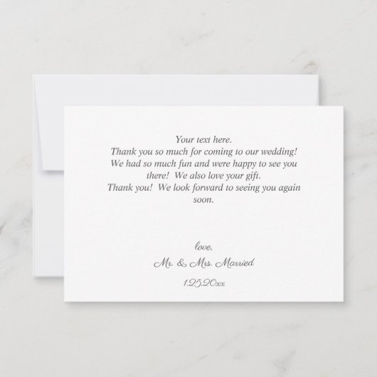 Boho Copper Pampas Grass Floral Danke Karte (Rückseite)