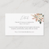 Boho Copper Pampas Grass Floral Details SM Begleitkarte (Vorderseite)