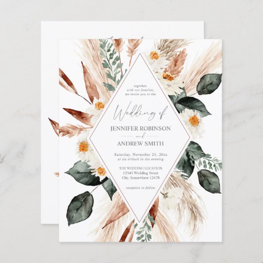 Boho Copper Pampas Grass Wedding (Vorne/Hinten)