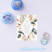 Boho Copper Pampas Grass Wedding Flyer (Einzeln)