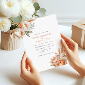 Boho Coral Blume Summer Wedding Einladung