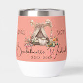 Boho Coral Glamping Junggeselinnen-Abschied Weeken (Rückseite)