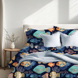 Boho Coral Reef Fish Pattern