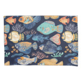 Boho Coral Reef Fish Pattern Kissenbezug (Vorderseite-Links)