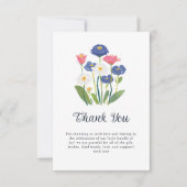 Boho Cornflower Daisy Thank You Card Baby Shower Dankeskarte (Vorderseite)