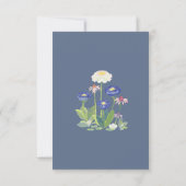 Boho Cornflower Daisy Thank You Card Baby Shower Dankeskarte (Rückseite)