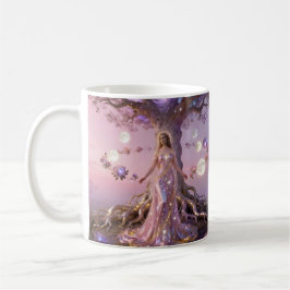 Boho Cosmic Bloom Pink CoffeeCups Women Ethereal Kaffeetasse