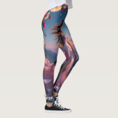 Boho Cosmic Bloom Rosa Leggings Damen 1 Ätherisch  (Rechts)