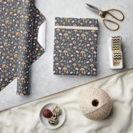 Boho Cotages Mushrooms | Pumpkins und Botanicals Geschenkpapier