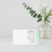 Boho Cottage Shabby Chic Federn Visitenkarte (Stehend Vorderseite)