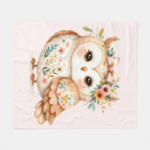 Boho Cottagecore Blütenbauernhof Fleecedecke (Vorderseite (Horizontal))