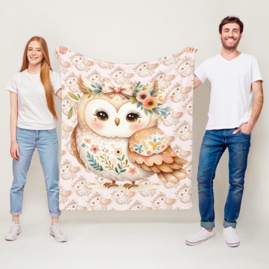 Boho Cottagecore Blütenbauernhof Fleecedecke (Beispiel)
