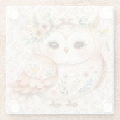 Boho Cottagecore Blütenbauernhof Glasuntersetzer (Rückseite)