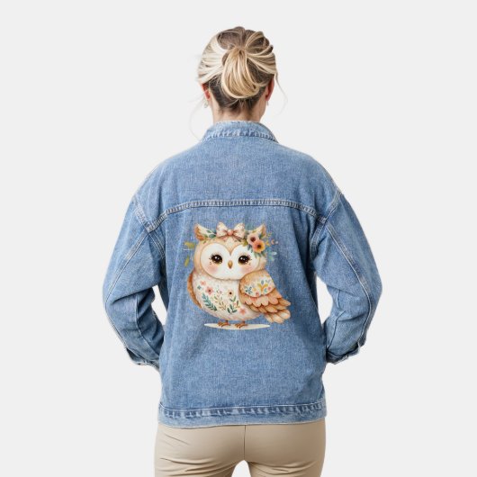 Boho Cottagecore Blütenbauernhof Jeansjacke (Modell)