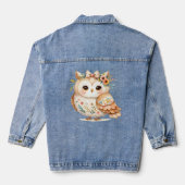 Boho Cottagecore Blütenbauernhof Jeansjacke (Rückseite)