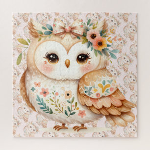 Boho-Cottagecore-Eule-Floral-Farmcore-Charm Puzzle