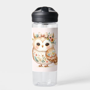 Boho-Cottagecore-Eule-Floral-Farmcore-Charm Trinkflasche