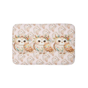 Boho Cottagecore Eule Floral Farmcore Charme Badematte