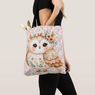 Boho Cottagecore Eule Floral Farmcore Charme Tasche