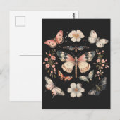 Boho Cottagecore Monarch Butterfly Postkarte (Vorne/Hinten)
