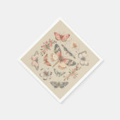 Boho Cottagecore Monarch Butterfly Serviette (Ecke)