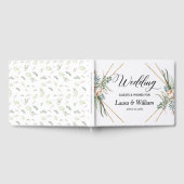 Boho Cotton Greenerenery Glitzer Frame Script Wedd Gästebuch (Voll)