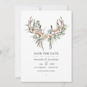 Boho Cotton und Eucalyptus Boho Wedding Foto Save The Date (Vorderseite)